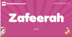 Zafeerah arabic girls name and meaning, muslim girl name Zafeerah