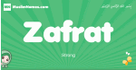 Zafrat arabic girl name and meaning, quranic girls name Zafrat
