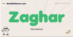 Zaghar muslim boys name and meaning, islamic boys name Zaghar