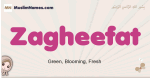 Zagheefat muslim girls name and meaning, islamic girls name Zagheefat