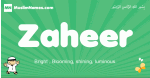 Zaheer arabic boys name and meaning, quranic boys name Zaheer