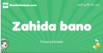 Zahida-bano arabic girl name and meaning, quranic girls name Zahida-bano