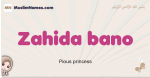 Zahida-bano muslim girls name and meaning, islamic girls name Zahida-bano
