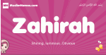 Zahirah arabic girls name and meaning, muslim girl name Zahirah