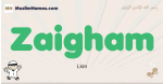 Zaigham muslim boys name and meaning, islamic boys name Zaigham