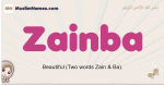 Zainba muslim girls name and meaning, islamic girls name Zainba