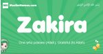 Zakira arabic girl name and meaning, quranic girls name Zakira
