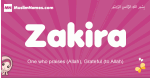 Zakira arabic girls name and meaning, muslim girl name Zakira