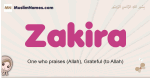 Zakira muslim girls name and meaning, islamic girls name Zakira