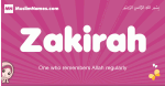 Zakirah arabic girls name and meaning, muslim girl name Zakirah