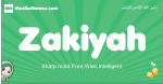 Zakiyah arabic girl name and meaning, quranic girls name Zakiyah
