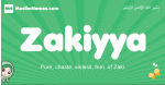 Zakiyya arabic girl name and meaning, quranic girls name Zakiyya