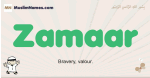 Zamaar muslim boys name and meaning, islamic boys name Zamaar
