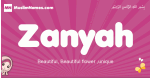 Zanyah arabic girls name and meaning, muslim girl name Zanyah