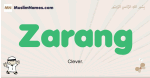 Zarang muslim boys name and meaning, islamic boys name Zarang