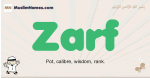 Zarf muslim boys name and meaning, islamic boys name Zarf