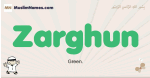 Zarghun muslim boys name and meaning, islamic boys name Zarghun