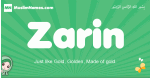 Zarin arabic girl name and meaning, quranic girls name Zarin