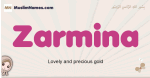 Zarmina muslim girls name and meaning, islamic girls name Zarmina