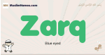 Zarq muslim boys name and meaning, islamic boys name Zarq