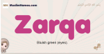Zarqa muslim girls name and meaning, islamic girls name Zarqa