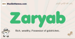 Zaryab muslim boys name and meaning, islamic boys name Zaryab