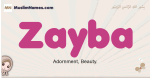 Zayba muslim girls name and meaning, islamic girls name Zayba