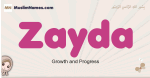 Zayda muslim girls name and meaning, islamic girls name Zayda