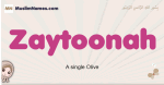 Zaytoonah muslim girls name and meaning, islamic girls name Zaytoonah