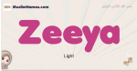 Zeeya muslim girls name and meaning, islamic girls name Zeeya