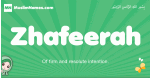 Zhafeerah arabic girl name and meaning, quranic girls name Zhafeerah