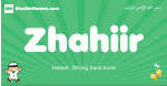 Zhahiir arabic boys name and meaning, quranic boys name Zhahiir