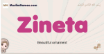 Zineta muslim girls name and meaning, islamic girls name Zineta