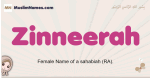 Zinneerah muslim girls name and meaning, islamic girls name Zinneerah