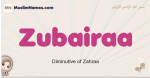 Zubairaa muslim girls name and meaning, islamic girls name Zubairaa