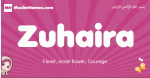 Zuhaira arabic girls name and meaning, muslim girl name Zuhaira