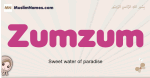 Zumzum muslim girls name and meaning, islamic girls name Zumzum