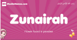 Zunairah arabic girls name and meaning, muslim girl name Zunairah